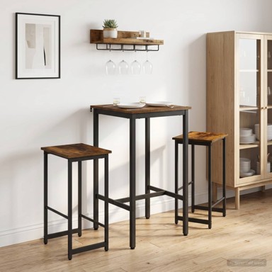 Barska stolica 2 kom 40 x 32 x 74 cm, dimljeni hrast
