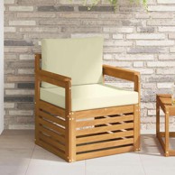 Set vanjskih sofa, s jastukom, 71 x 63 x 73 cm, prirodna
