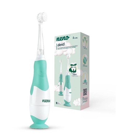 NENO DENTI Električna četkica za zube za djecu s dodacima od 3 mjeseca, zelena