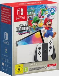 NINTENDO Switch OLED igraća konzola, Super Mario Bros Wonder + 12 mj. Nintendo Switch Online