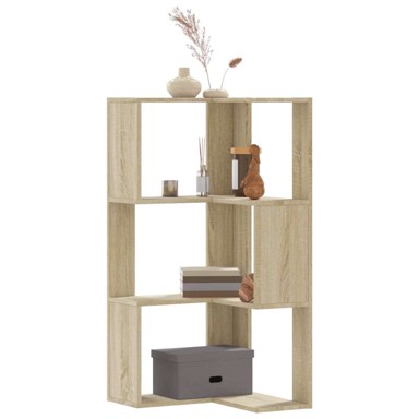 Regal za knjige, kutni, drveni 50x50x102 cm, sonoma hrast