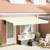 Skrovita tenda 350x200 cm 350 x 200 cm, krema i bijela