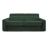 BOBOCHIC PARIS Tamno zelena sklopiva sofa od samta 215 cm Monaco, 215x99x96 cm