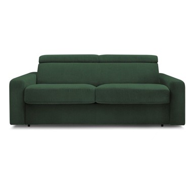 BOBOCHIC PARIS Tamno zelena sklopiva sofa od samta 215 cm Monaco, 215x99x96 cm