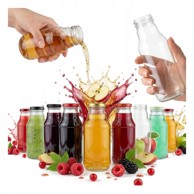 BE Boca za sok, 330 ml, staklo, čep, 10 kom