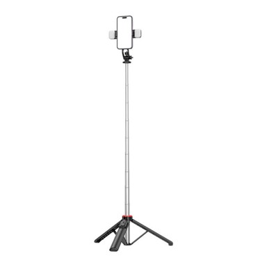 MG Teleskopski Bluetooth selfie štap s LED svjetlom 1,3 m, crna