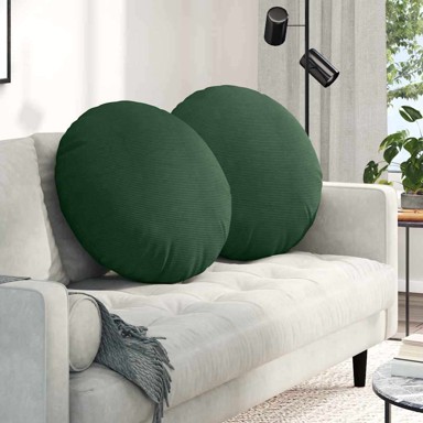 Jastučići za sjedenje 2 kom Ø80 cm kordura tekstil, tamnozeleni
