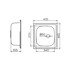 METALAC Sudoper inox standardni kocka fi 60 sa preljevom 465x435 QUADRO