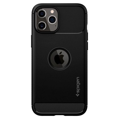 SPIGEN Maskica Rugged Armor za iPhone 12 Pro Max, mat, crna