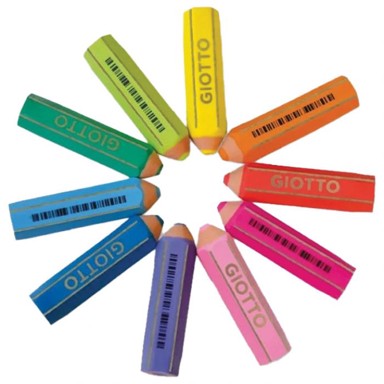 GIOTTO FILA Gumica u obliku olovke Happy Gomma, 2349, 4 Colour, sortirano