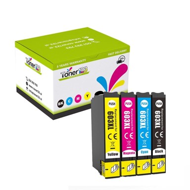 TONER123 Zamjenske tinte komplet Epson 603XL / C13T03A64010 / Expression Home XP-2100, 2105, 2150, 3105, 3150, 4100, 4105 / WorkForce WF-2810, 2830, 2835, 2850, crna XL, cijan XL, magenta XL, žuta XL