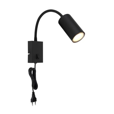GLOBO Zidna lampa GU10 25W 230V 7x44cm, Robby, Crna