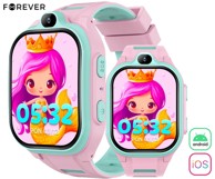 FOREVER Dječji pametni sat Boost KW-530, 4G LTE, roza