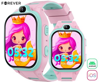 FOREVER Dječji pametni sat Boost KW-530, 4G LTE, roza