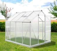 WESTMANN Staklenik Flora 68, srebrni, 252 x 192 x 201 cm