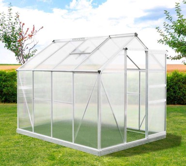 WESTMANN Staklenik Flora 68, srebrni, 252 x 192 x 201 cm