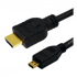 LOGILINK Kabel Micro HDMI / HDMI CH0031, 4K 30 Hz, 1,5 m, crni