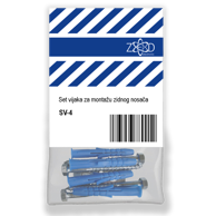 ZED ELECTRONIC Set vijaka SV-4, za montažu zidnog nosača, 4 šarafa u pakiranju