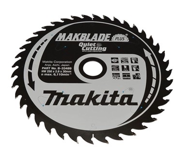 MAKITA List pile MAKBLADE PLUS, 250 x 30 mm, 40 zuba, za drvo
