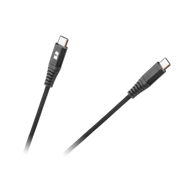 REBEL USB-C na USB-C kabel, 1 m, crni