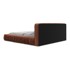 MAKAMII Tapecirani bračni krevet Keoni 180x200 cm s prostorom za odlaganje i letvičastim okvirom, boja terakote