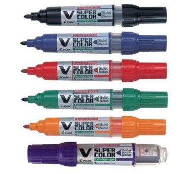 PILOT marker V Supercolor, okrugli vrh, zelena