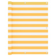 Balkonski zastor bijelo-žuti 120 x 500 cm od tkanine Oxford