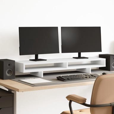 Stalak za monitor, bijeli, 100x27x15 cm, konstruirano drvo