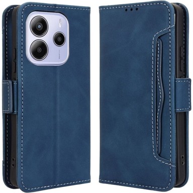 Preklopna futrola za Xiaomi Redmi Note 14 4G, utor za karticu, tamnoplava