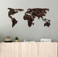 Metalna zidna dekoracija World Map 25