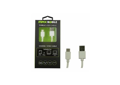 MAXMOBILE Kabel USB-A (M) na USB-C (M), TYPE C, 2m, bijeli