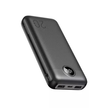 VEGER Powerbank prijenosni punjač L20s, LED, 20000 mAh, crni