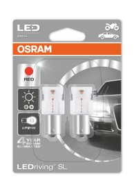 OSRAM LEDriving LED žarulje Standard SL P21W (BA15S), crvena