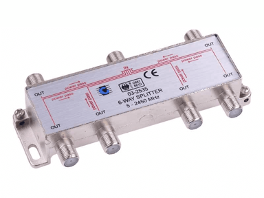 CABLETECH Satelitski razdjelnik F, 6 izlaza, 2500 MHz