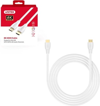 UNITEK HDMI 2.1 8K HDR kabel 1 m, bijeli