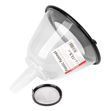 AMIO Plastični lijevak za gorivo i tekućine sa polu poklopcem i filterom 13,5cm 