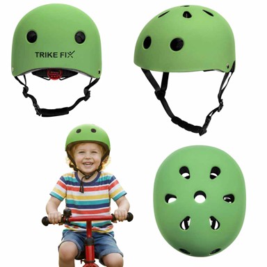 TRIKE FIX Kaciga dječja, LED, veličina M, 55-58 cm, zelena tamna