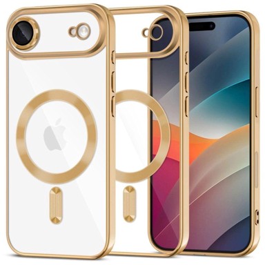 Tech-Protect MagFlex MagSafe maskica za iPhone 17 Air, prozirno-zlatna