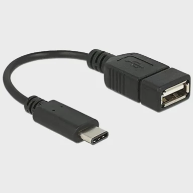 DELOCK Adapter USB-A na USB-C, 15 cm, crni