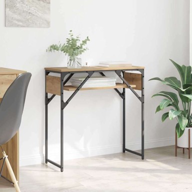 Konzolni stol, hrast artisan, 75 x 30 x 75 cm, konstruirano drvo