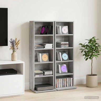 CD ormar 2 kom 33 x 23,5 x 97,5 cm, siva sonoma
