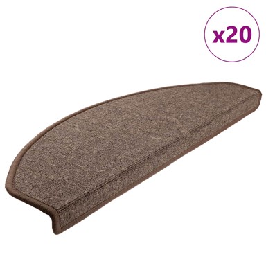 Otirači za stepenice 20 kom kavano smeđi 65x24x4 cm