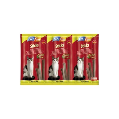 FIT+FUN Poslastica za mačke štapići zec, perad i kvasac 50 g