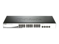D-LINK Switch DGS-1210-24P, 12x PoE 10/100/1000, 4x combo SFP, pametno upravljiv