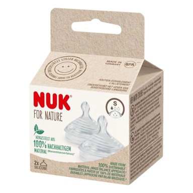 NUK Sisač silikon For Nature sisač S 2/1, višebojni
