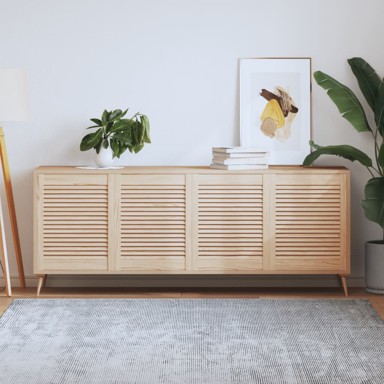 Vrata sa žaluzinama 4 kom od masivne borovine 61,5 x 49,4 cm