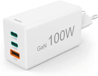 HAMA USB punjač, 100 W, 2 x USB-C, 1 x USB-A