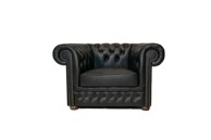 CHESTERFIELD Fotelja First Class Leather, 1-sjedište, Shiny Black