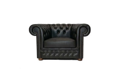 CHESTERFIELD Fotelja First Class Leather, 1-sjedište, Shiny Black