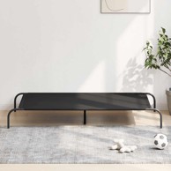 Krevet za pse povišeni od Oxford tkanine i čelika, 150x90x20 cm, crni